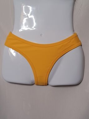 Tea You Women’s Yellow Bikini Bottom - Classic Hipster Swimwear. Size L